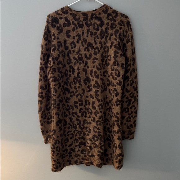 Sezane Fanie Leopard Print Sweater Dress - Size M - Picture 6 of 6